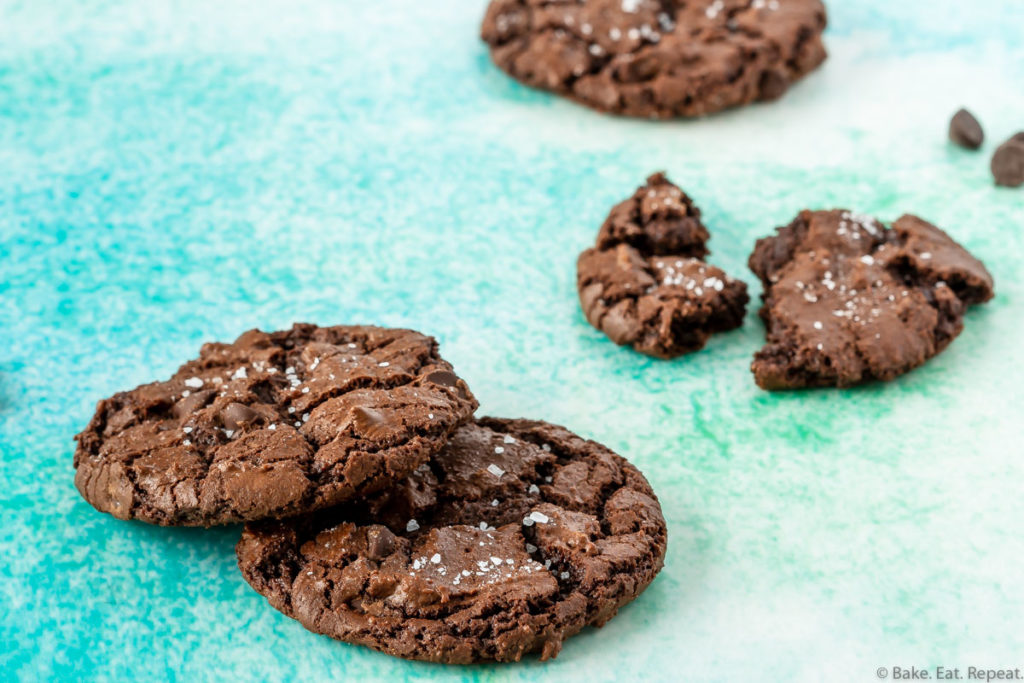 soft and chewy double chocolate cookies