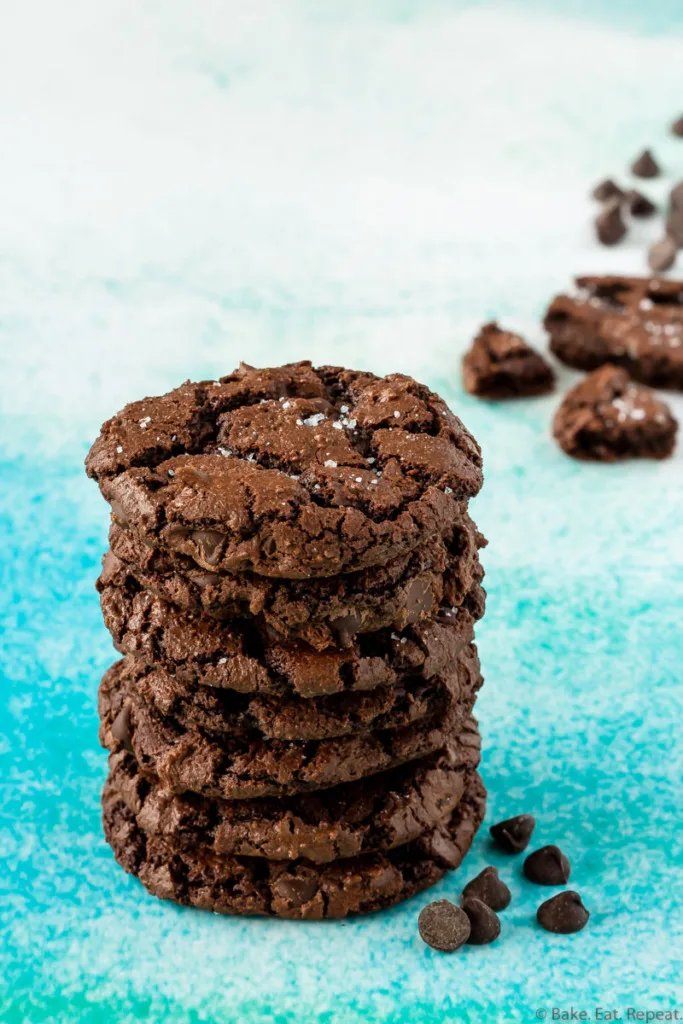 salted double chocolate cookies