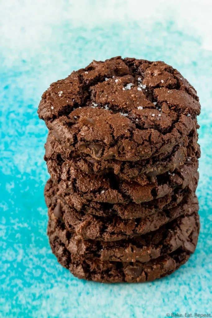 salted double chocolate cookies