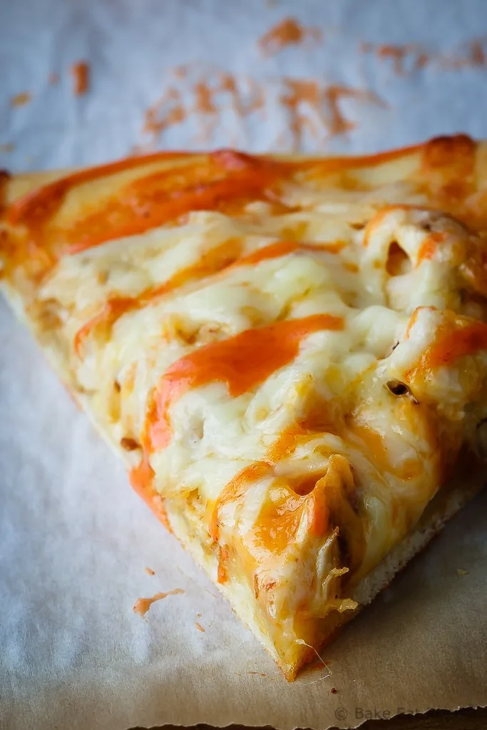 Buffalo Chicken Pizza - This buffalo chicken pizza is our favourite for pizza night - easy to make and so full of flavour, if you love buffalo chicken you will love this pizza!