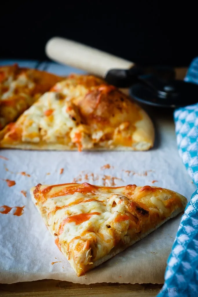 Buffalo Chicken Pizza - This buffalo chicken pizza is our favourite for pizza night - easy to make and so full of flavour, if you love buffalo chicken you will love this pizza!