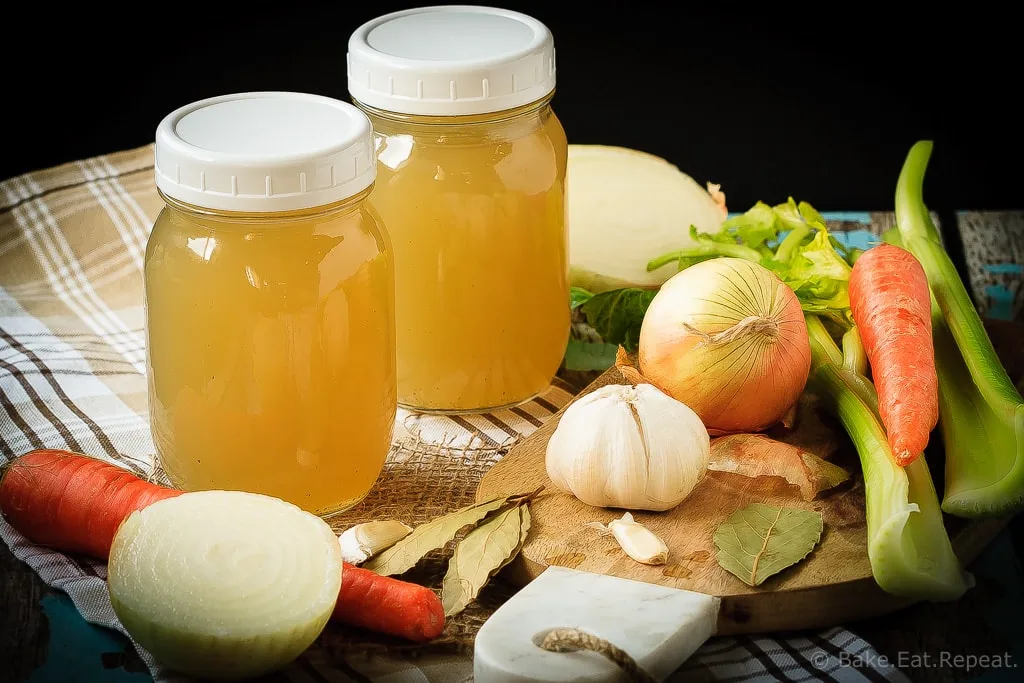 Homemade Chicken Stock - Homemade chicken stock is so easy to make, you'll wonder why you've ever bought it. Plus, it's so much tastier, and freezes well to always have on hand!