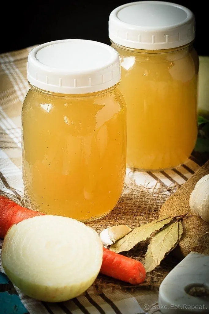 Homemade Chicken Stock - Homemade chicken stock is so easy to make, you'll wonder why you've ever bought it. Plus, it's so much tastier, and freezes well to always have on hand!