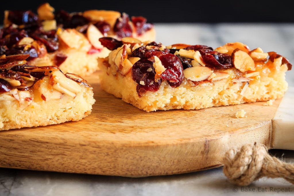 Glazed Cranberry Almond Bars