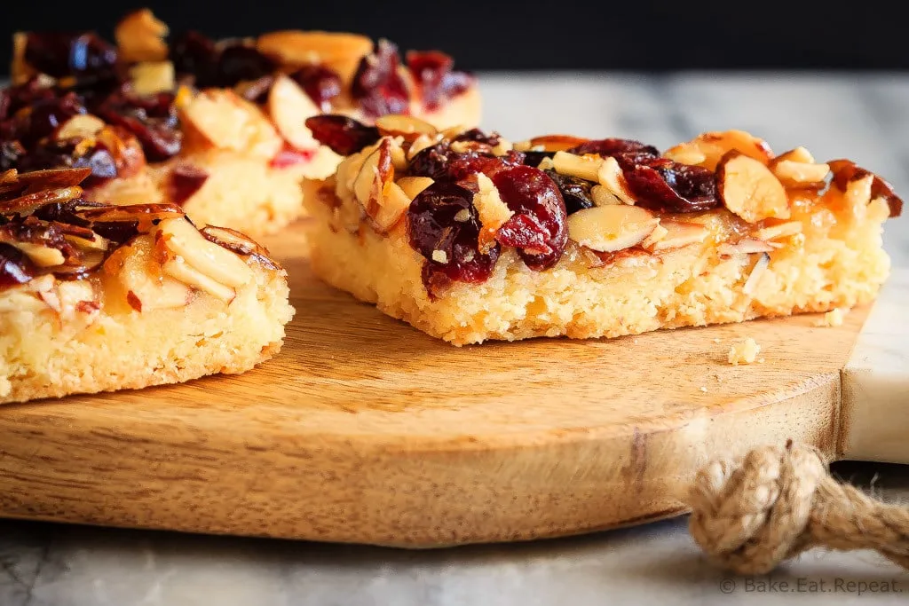 Glazed Cranberry Almond Bars