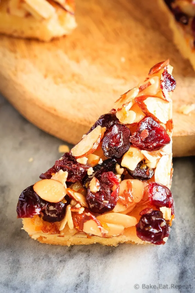 Glazed Cranberry Almond Bars 