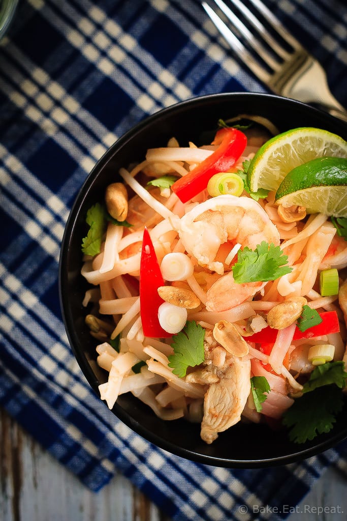 30 Minute Pad Thai - Skip the takeout and make your Pad Thai at home instead! Super easy to make and it’s on the table in 30 minutes!