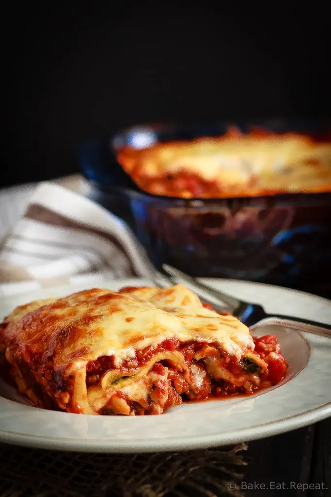 Ravioli Lasagna - An easier and faster version of a favourite pasta dish, this ravioli lasagna is absolutely amazing. Quick to make and tastes like the real thing!