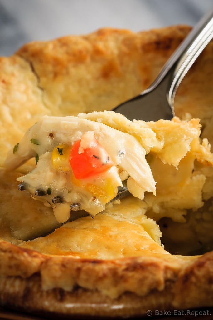 Chicken Pot Pie - This homemade, from scratch chicken pot pie is super easy to make. One of our favourite meals, this easy chicken pot pie is comfort food at it's finest!