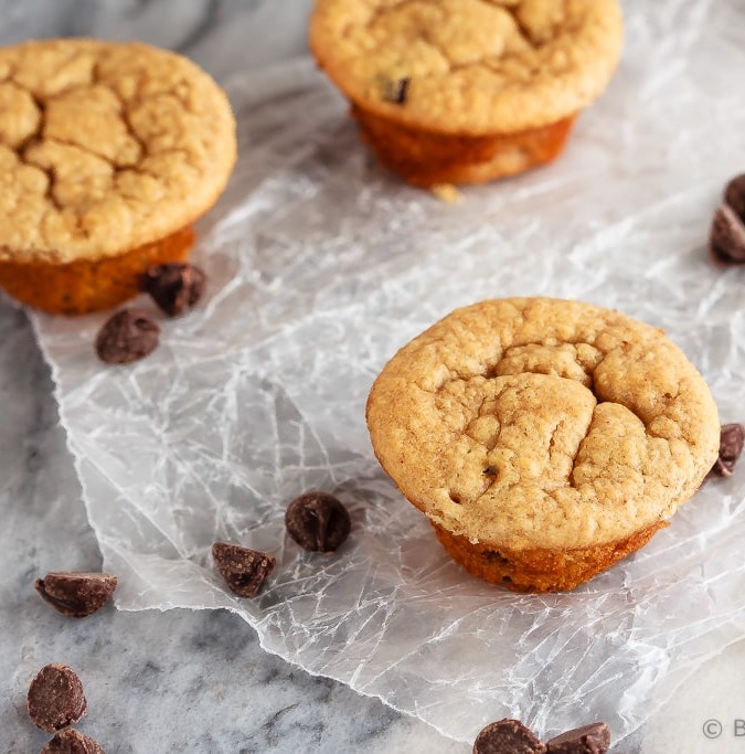 These peanut butter banana blender muffins take just minutes to mix up in the blender and result in soft, healthy mini muffins that the kids will love!