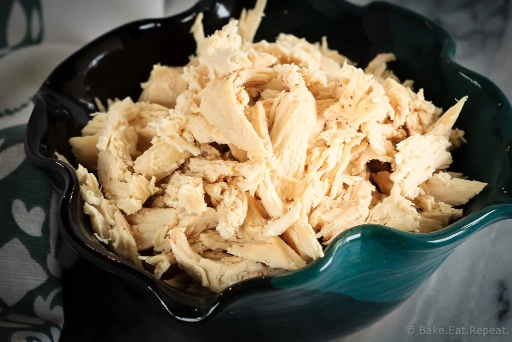 This slow cooker shredded chicken takes just minutes to get started, and results in perfect, easily shredded chicken in just a few hours. 