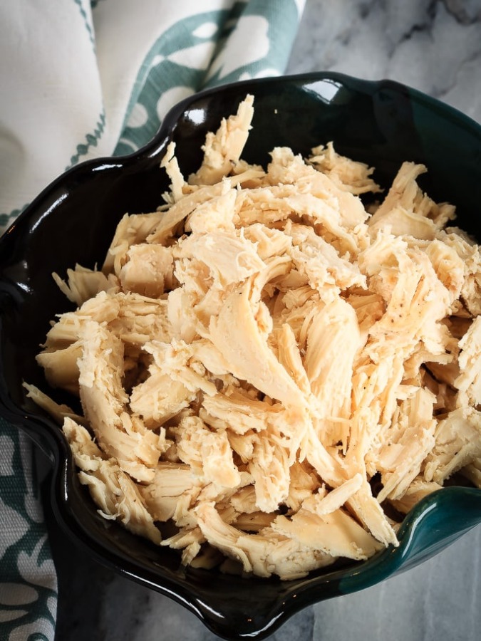 This slow cooker shredded chicken takes just minutes to get started, and results in perfect, easily shredded chicken in just a few hours.