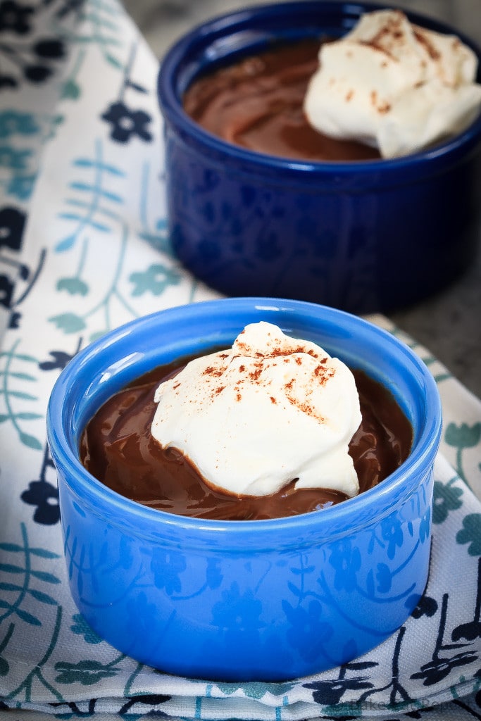 Quick and easy homemade chocolate pudding that is silky smooth and perfect for dessert or a snack. Because homemade is always better!