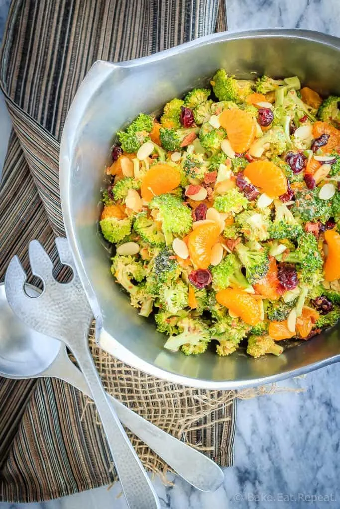 This broccoli salad makes the perfect side dish to bring to a BBQ or potluck - it's quick and easy to make and everyone loves it! And it can be made ahead of time!