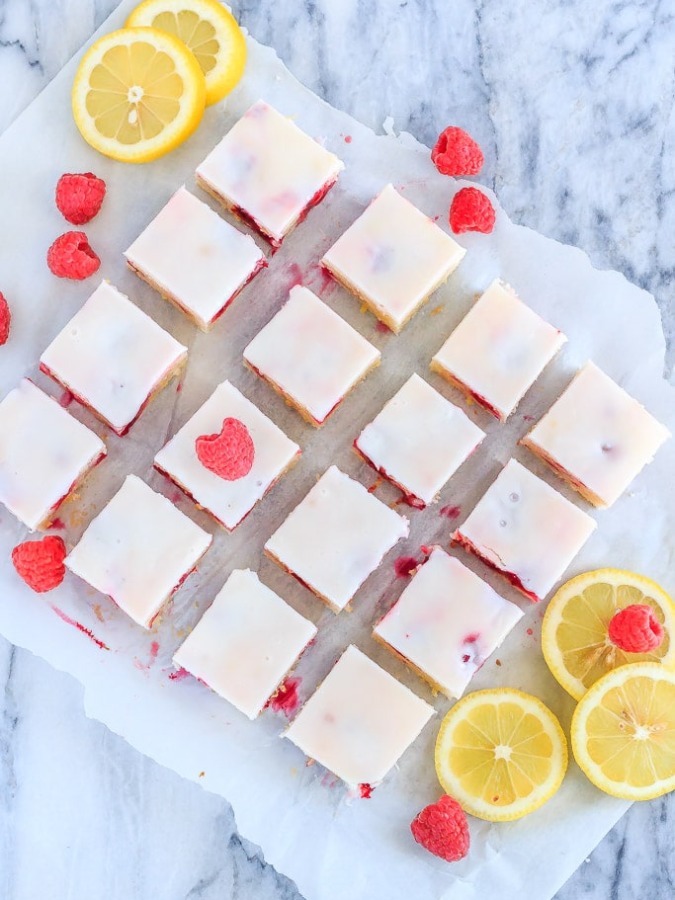 Raspberry Lemon Blondies