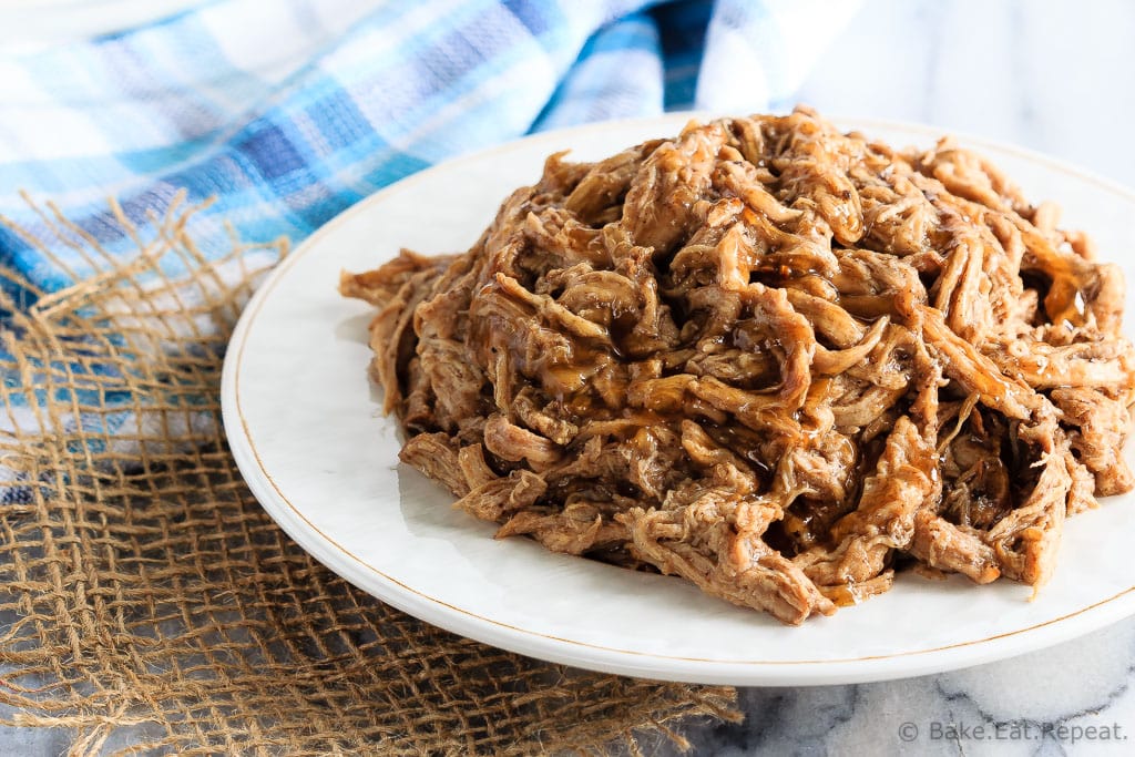 This tender maple balsamic pork tenderloin takes just minutes to get into the slow cooker and is amazing piled onto a soft roll for an easy dinner!