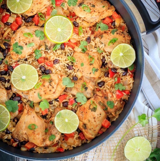 This one pot cilantro lime chicken and rice is a healthy, easy weeknight meal made in one pot that the whole family will love!