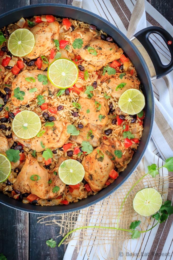 One Pot Cilantro Lime Chicken and Rice Recipe