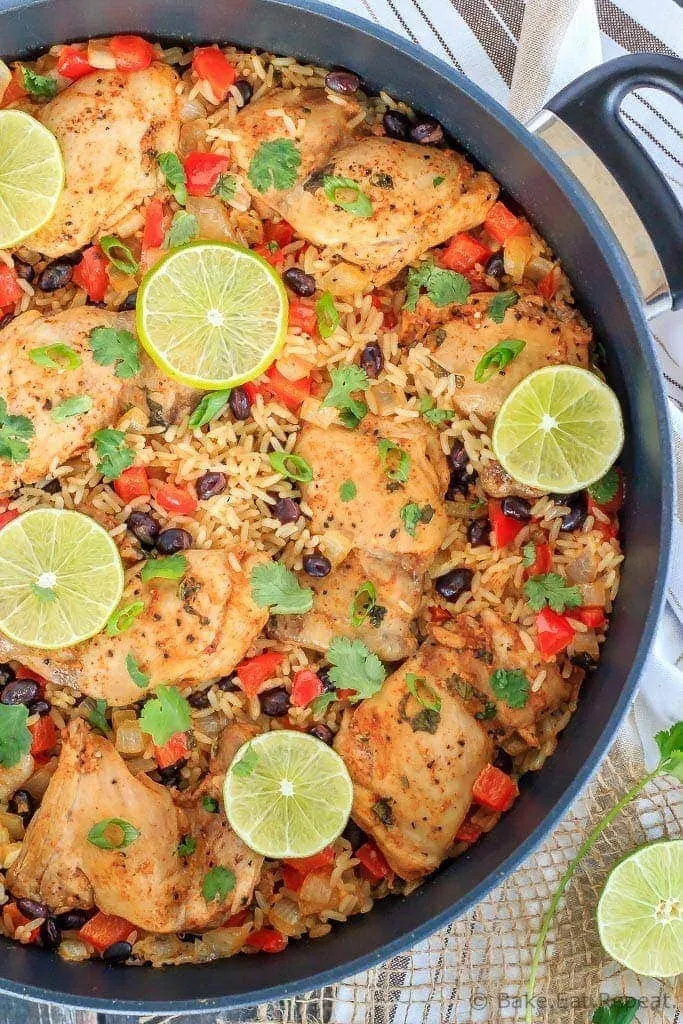This one pot cilantro lime chicken and rice is a healthy, easy weeknight meal made in one pot that the whole family will love!