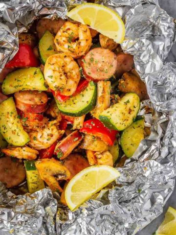 Cajun Shrimp and Sausage Foil Packets - Bake. Eat. Repeat.