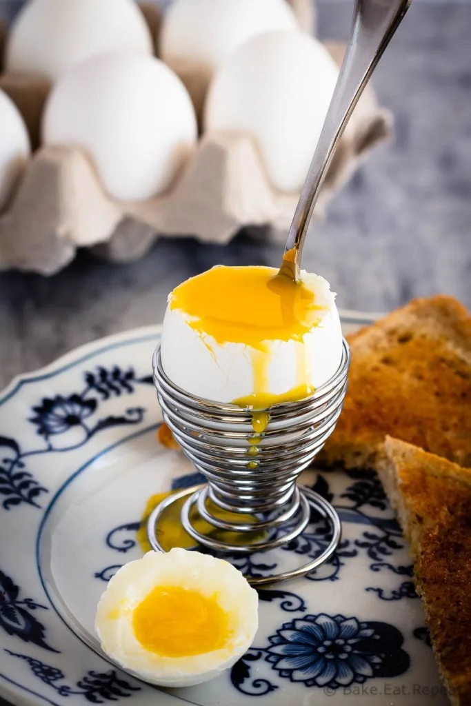 Making hard boiled eggs (or soft boiled eggs) in the Instant Pot is so fast, they peel easily, and they come out perfectly every time!