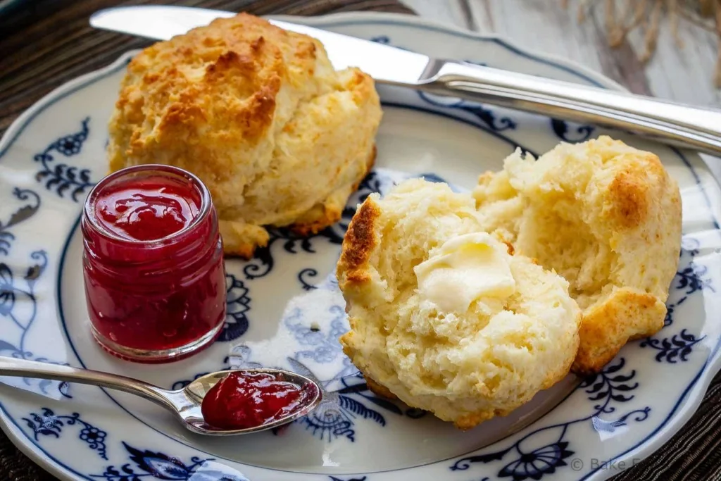 These drop biscuits are buttery and flaky without any effort at all - mix everything together, drop the dough on a cookie sheet and bake. So easy!