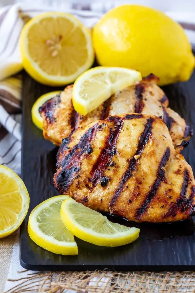 This lemon garlic chicken marinade is easy to mix up and adds so much flavour to your chicken. Marinade and then grill or bake, or freeze for later!