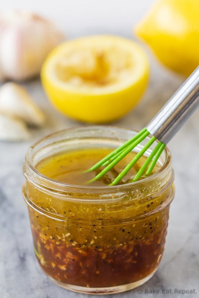 This lemon garlic chicken marinade is easy to mix up and adds so much flavour to your chicken. Marinate and then grill or bake, or freeze for later!