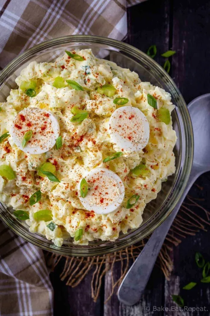 This classic potato salad is easy to make (with an Instant Pot option for cooking the potatoes), tastes great, and has been a family favourite for years!