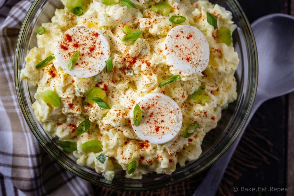 This classic potato salad is easy to make (with an Instant Pot option for cooking the potatoes), tastes great, and has been a family favourite for years!