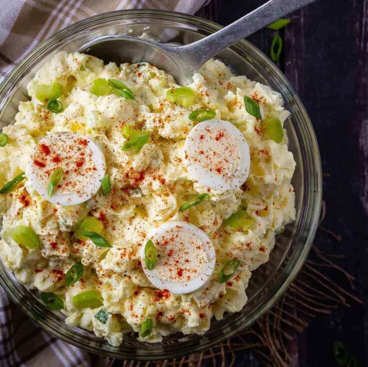 This classic potato salad is easy to make (with an Instant Pot option for cooking the potatoes), tastes great, and has been a family favourite for years!