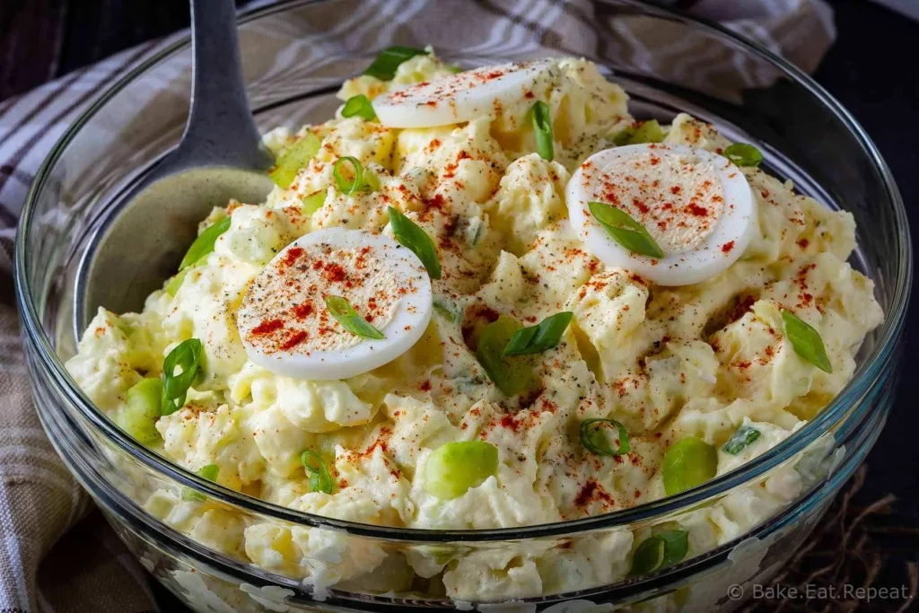 This classic potato salad is easy to make (with an Instant Pot option for cooking the potatoes), tastes great, and has been a family favourite for years!