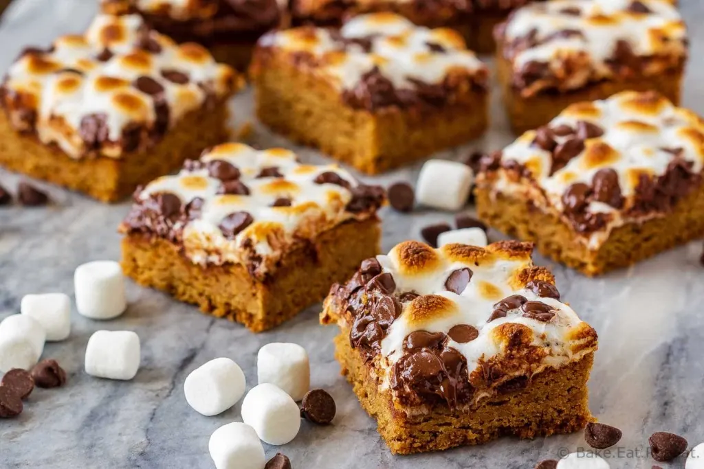 These s'mores bars are the best way to enjoy s'mores without a campfire! Quick and easy to make, they make the perfect dessert or snack!