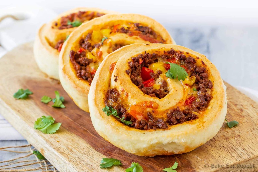 Taco Pizza Rolls Bake Eat Repeat