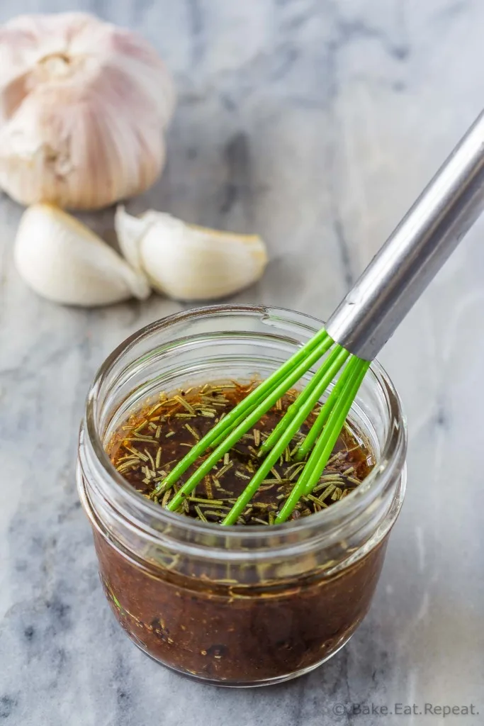 This balsamic pork chop marinade is easy to mix up and adds so much flavour to pork chops. Marinate and then grill, pan fry, or bake, or freeze for later!