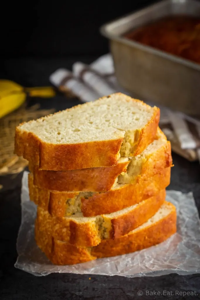 This classic banana bread is easy to make and everyone will love it - the best way to use up some over-ripe bananas, and it makes a great breakfast or snack!