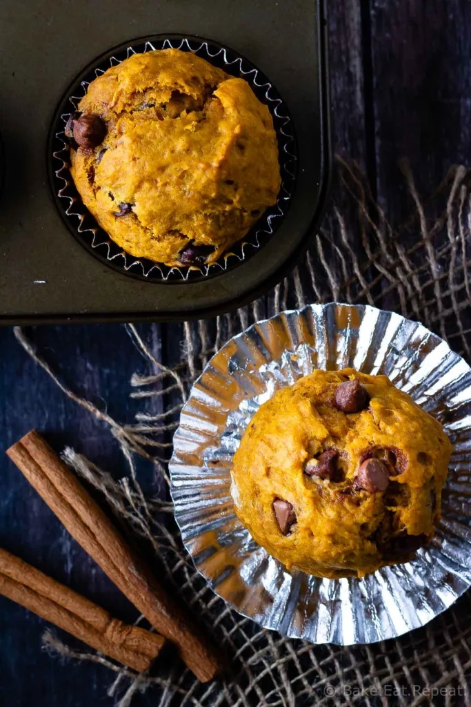 Pumpkin chocolate chip muffins