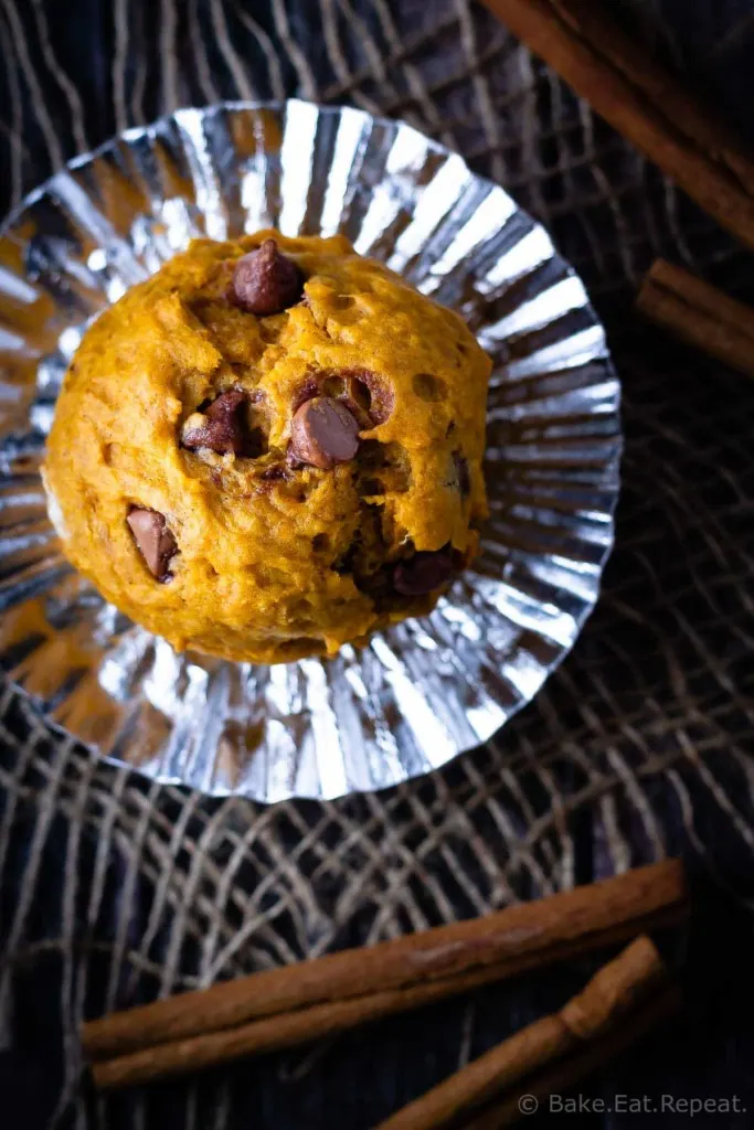 Chocolate chip pumpkin muffins