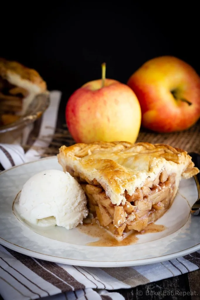 This easy apple pie is a classic dessert that is so much better when it's homemade! Easy, tasty, and filled with cinnamon apples - it's always a favourite!