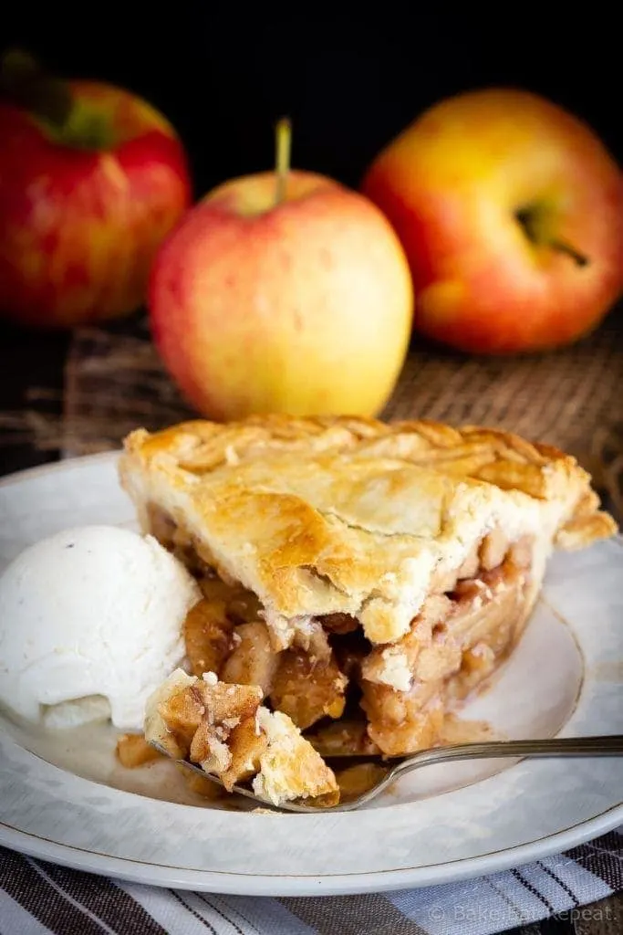 This easy apple pie is a classic dessert that is so much better when it's homemade! Easy, tasty, and filled with cinnamon apples - it's always a favourite!