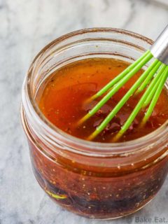 This soy pork chop marinade is easy to mix up and adds so much flavour to pork chops. Marinate and then grill, pan fry, or bake, or freeze for later!
