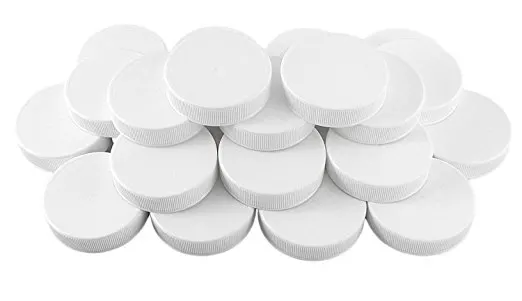 White Plastic Standard Mason Jar Plastic Lids