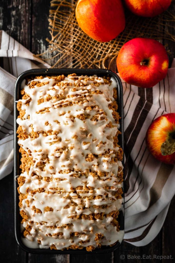Apple Bread with crumb topping