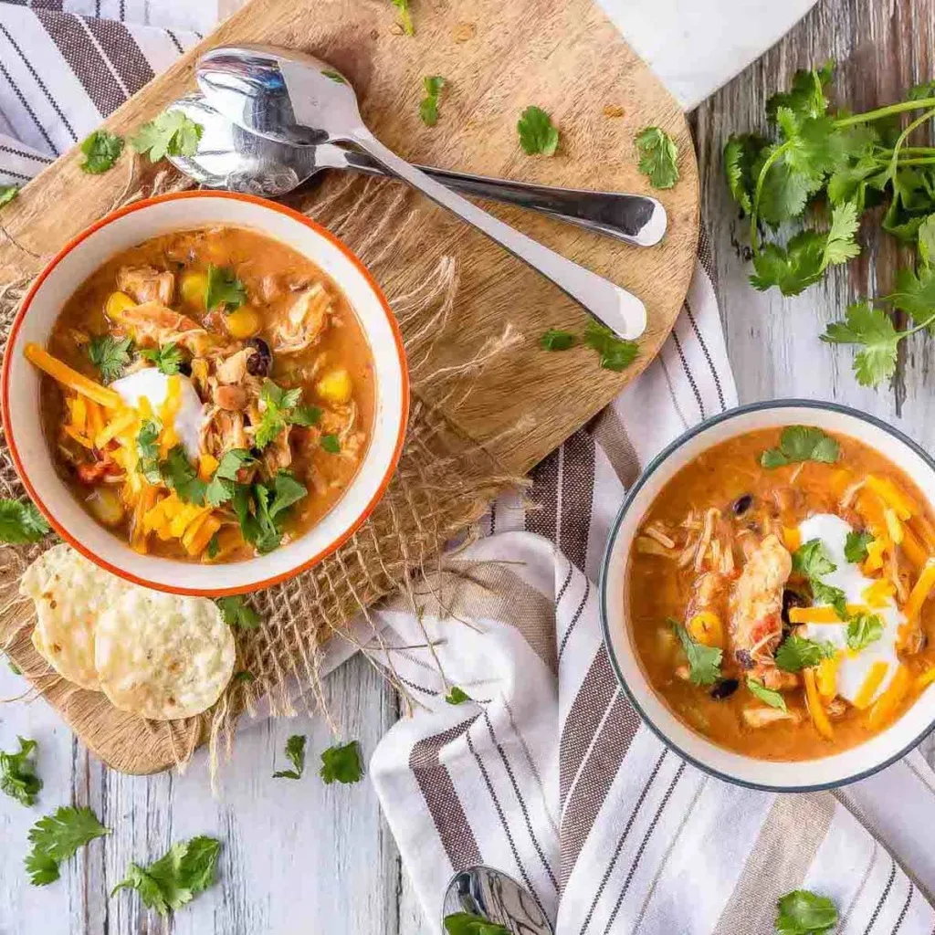 This Instant Pot chicken chili is one of the easiest meals to make and is the perfect warming meal for a cold night.You can also make it in the slow cooker!