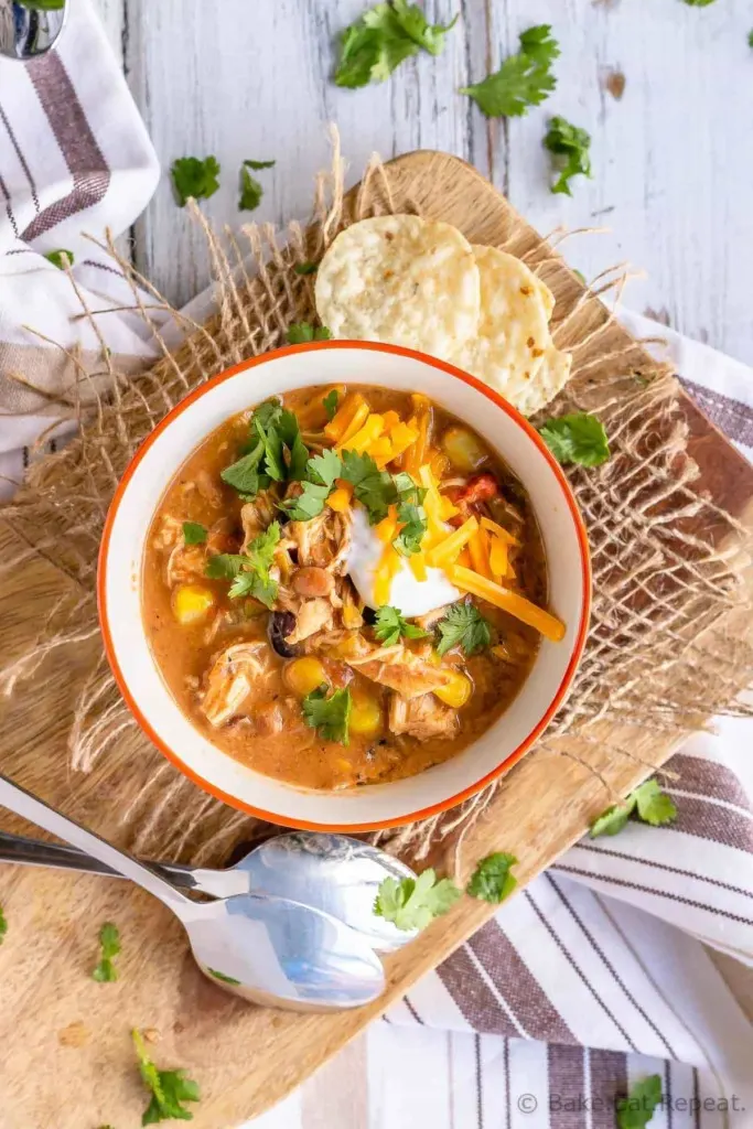 This Instant Pot chicken chili is one of the easiest meals to make and is the perfect warming meal for a cold night.You can also make it in the slow cooker!