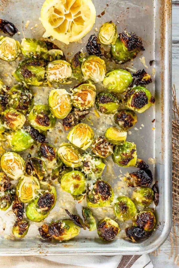 Lemon roasted brussels sprouts