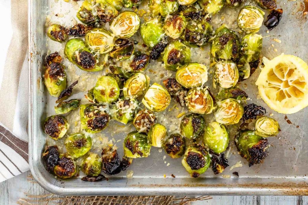 Lemon roasted brussel sprouts