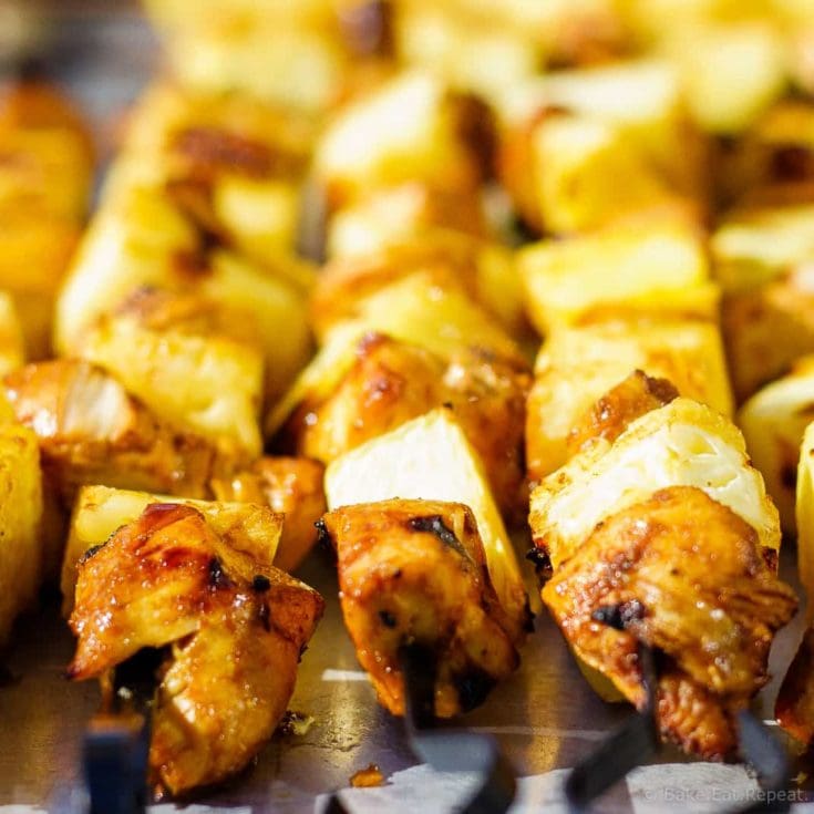 Lime Coconut Chicken Kabobs