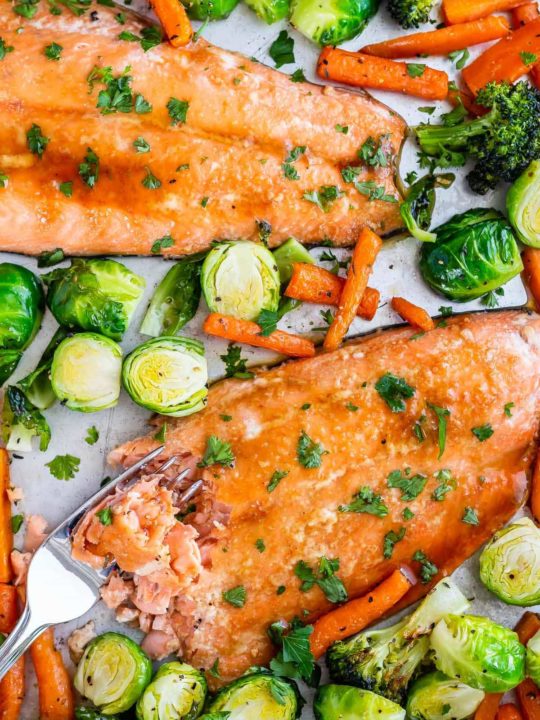 Maple Glazed Salmon and Vegetables