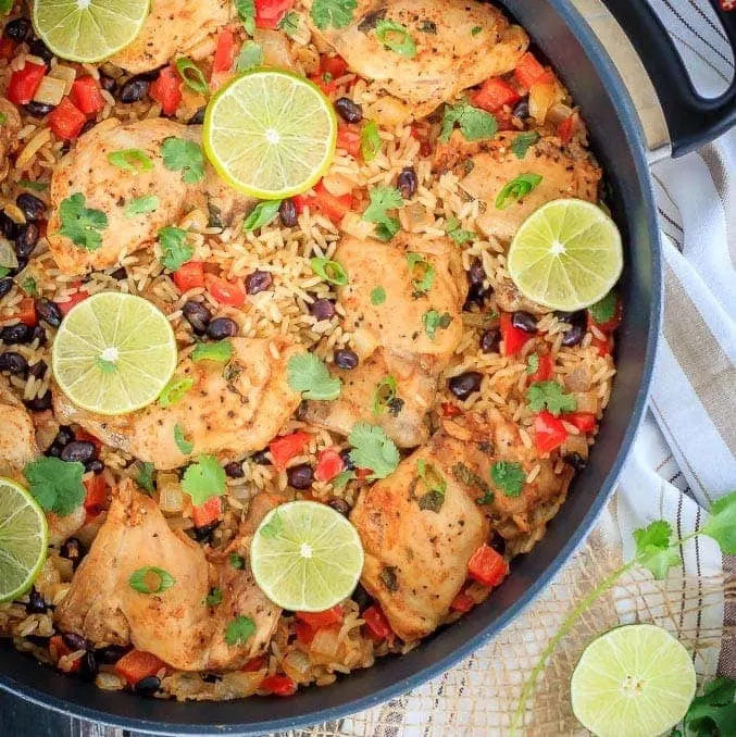 One Pot Cilantro Lime Chicken and Rice
